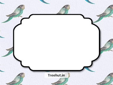 Birds Free Printable Labels, 3x4 inch Name Tag
