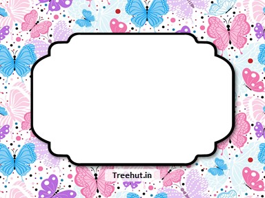 Butterflies Free Printable Labels, 3x4 inch Name Tag