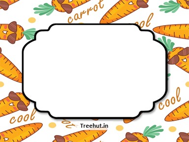 Carrots Free Printable Labels, 3x4 inch Name Tag