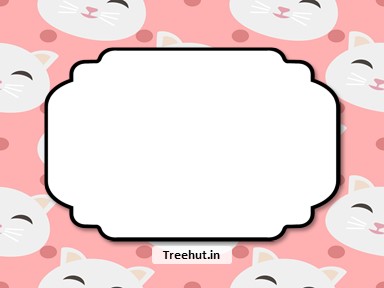 Cat Free Printable Labels, 3x4 inch Name Tag