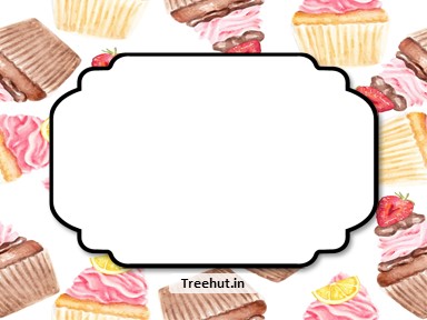 Cupcakes Free Printable Labels, 3x4 inch Name Tag