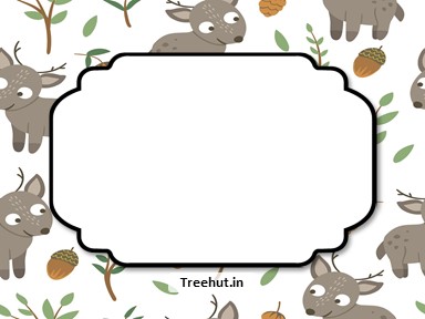Deer Free Printable Labels, 3x4 inch Name Tag