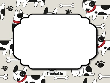 Dog Free Printable Labels, 3x4 inch Name Tag