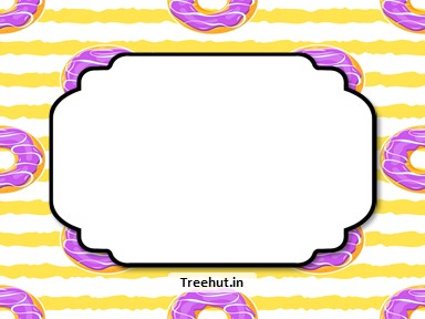 Donuts Free Printable Labels, 3x4 inch Name Tag