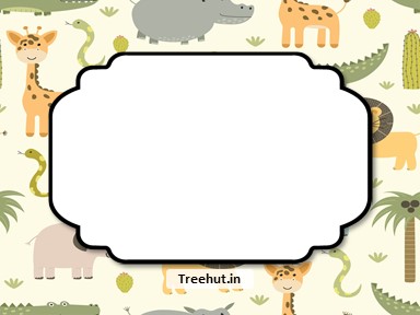 Jungle Free Printable Labels, 3x4 inch Name Tag