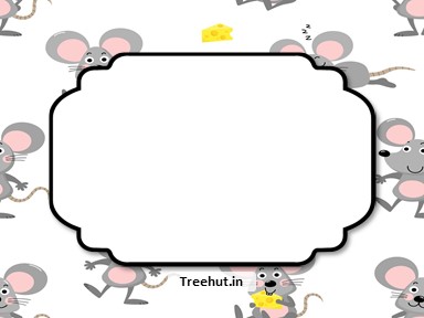 Mouse Free Printable Labels, 3x4 inch Name Tag