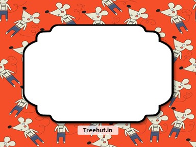 Mouse Free Printable Labels, 3x4 inch Name Tag