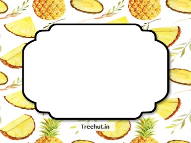 Pineapple Free Printable Labels, 3x4 inch Name Tag