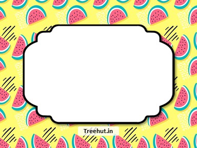 Watermelon Free Printable Labels, 3x4 inch Name Tag
