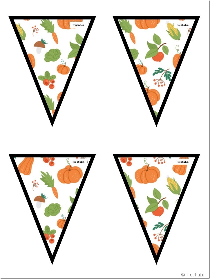 Free Thanksgiving Bunting Paper Decorations for Classroom (34)