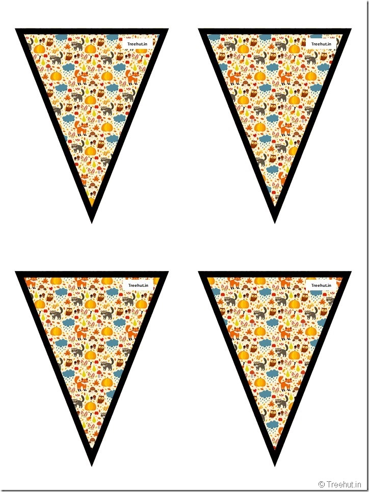 Free Thanksgiving Bunting Paper Decorations for Classroom (41)