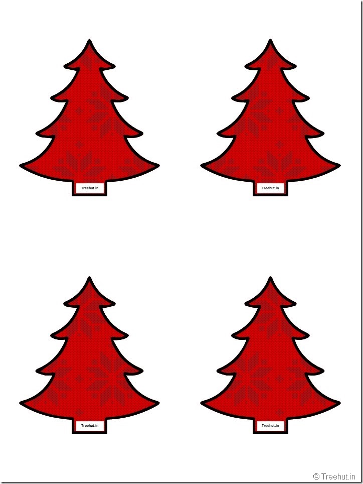 Free Christmas Tree Cutouts for Scrapbook, Bulletin Board (10)