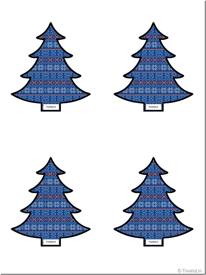 Free Christmas Tree Cutouts for Scrapbook, Bulletin Board (11)
