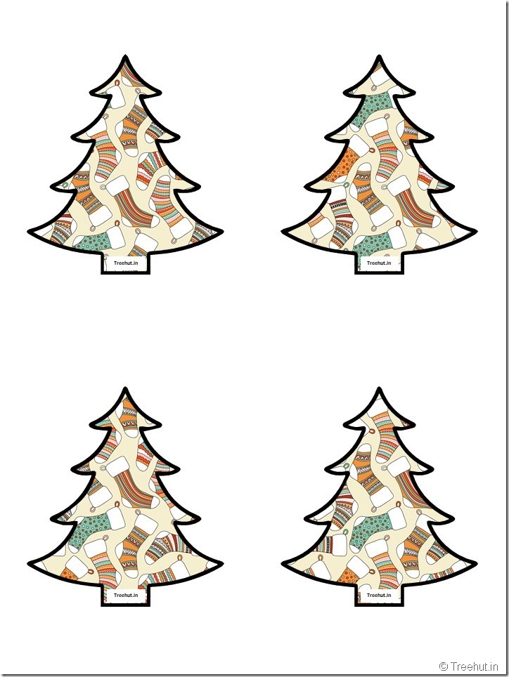 Free Christmas Tree Cutouts for Scrapbook, Bulletin Board (12)
