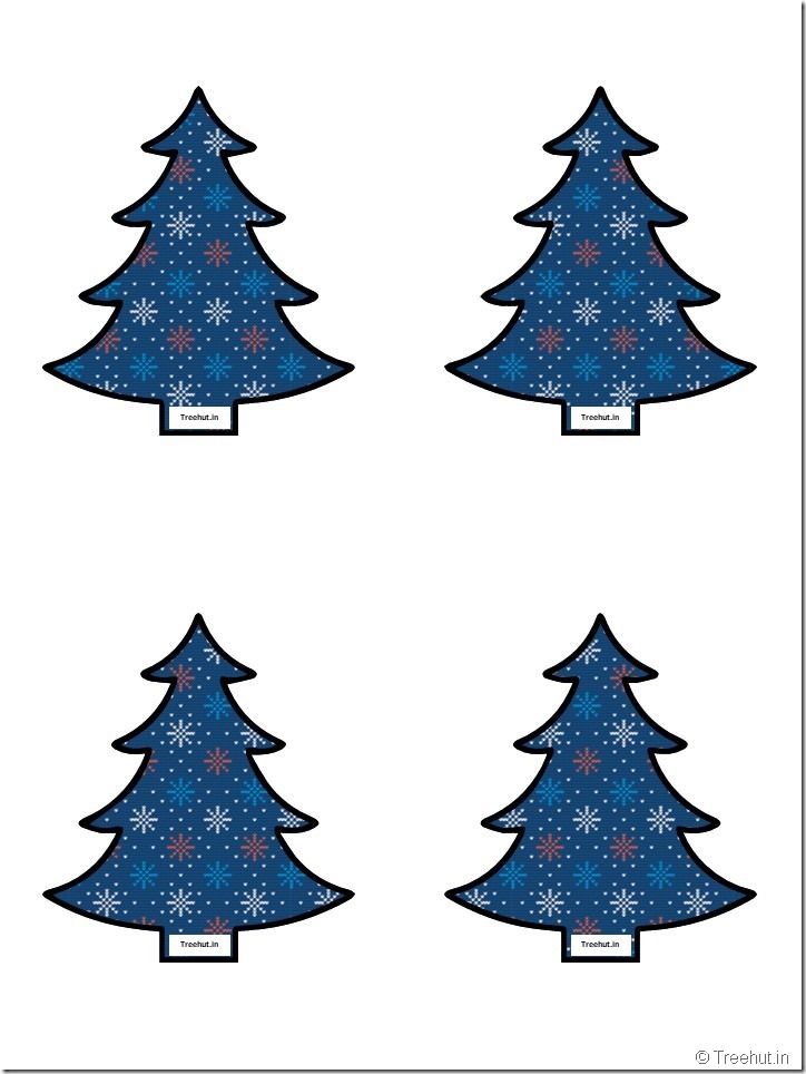 Free Christmas Tree Cutouts for Scrapbook, Bulletin Board (15)