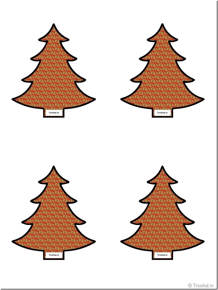 Free Christmas Tree Cutouts for Scrapbook, Bulletin Board (16)