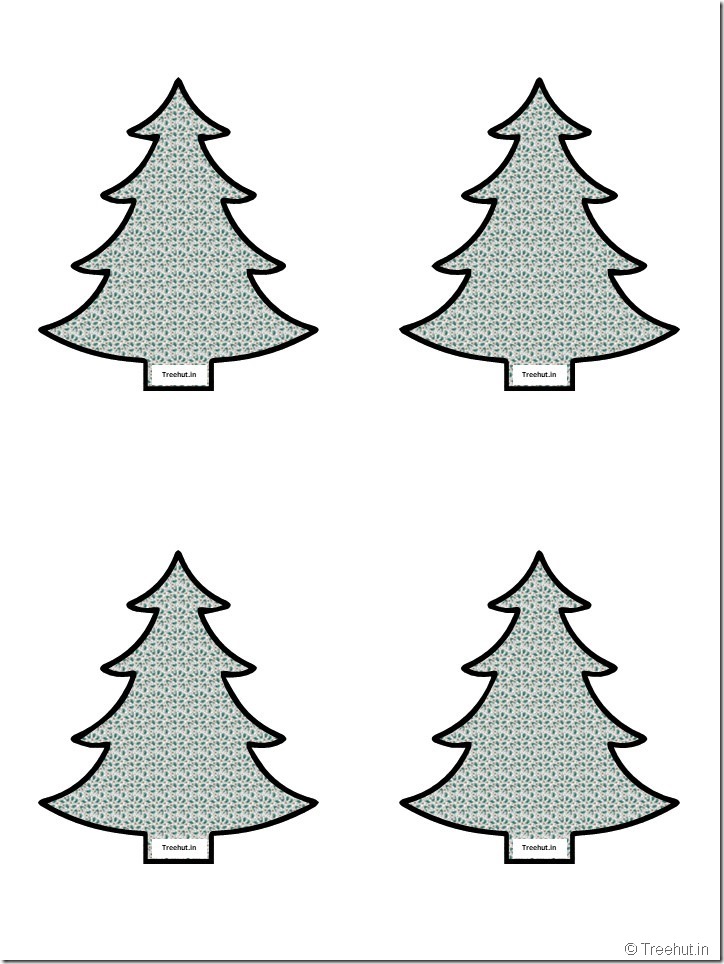 Free Christmas Tree Cutouts for Scrapbook, Bulletin Board (2)