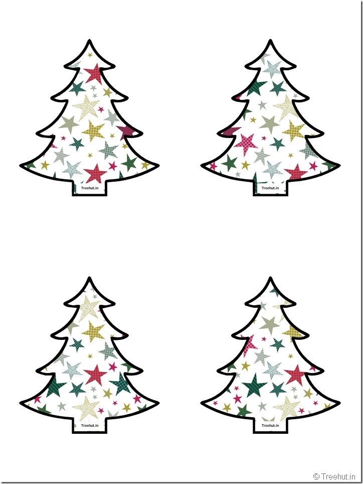 Free Christmas Tree Cutouts for Scrapbook, Bulletin Board (21)