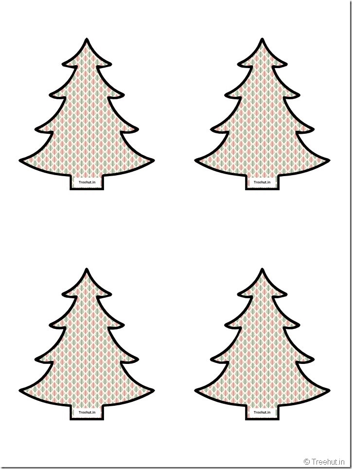 Free Christmas Tree Cutouts for Scrapbook, Bulletin Board (22)