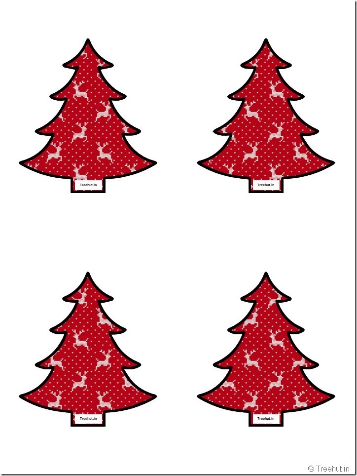 Free Christmas Tree Cutouts for Scrapbook, Bulletin Board (24)