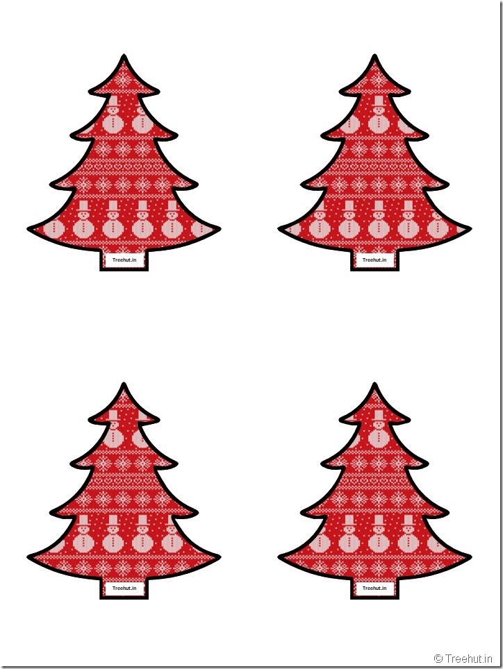 Free Christmas Tree Cutouts for Scrapbook, Bulletin Board (25)