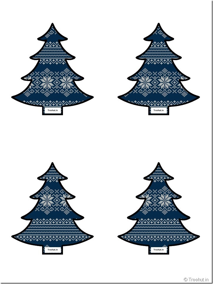 Free Christmas Tree Cutouts for Scrapbook, Bulletin Board (27)