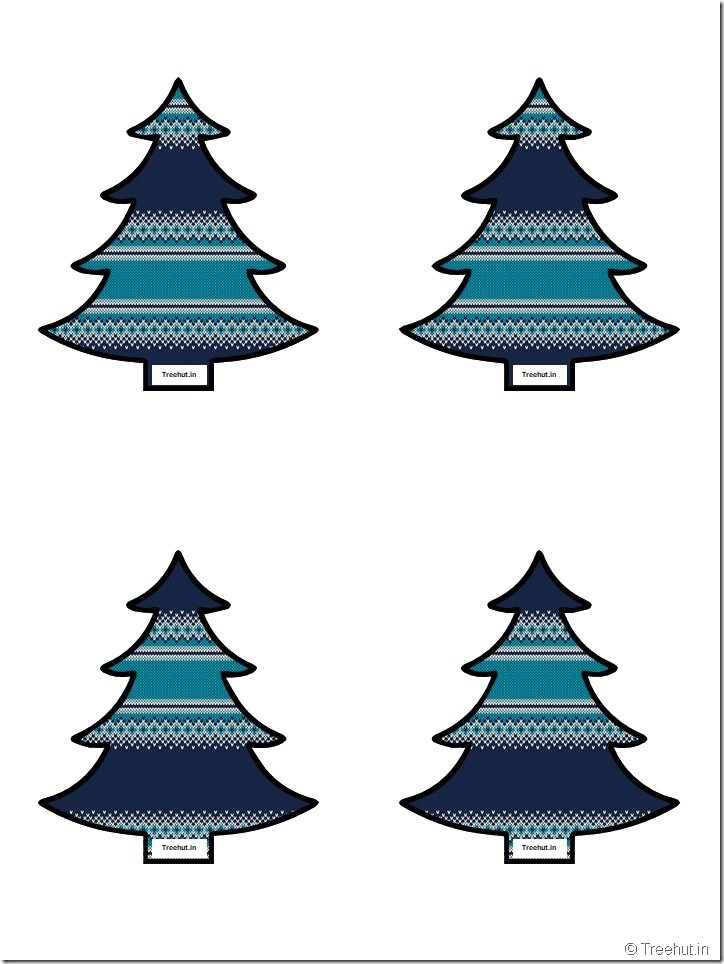 Free Christmas Tree Cutouts for Scrapbook, Bulletin Board (28)