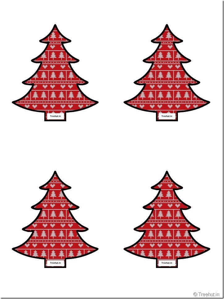 Free Christmas Tree Cutouts for Scrapbook, Bulletin Board (29)
