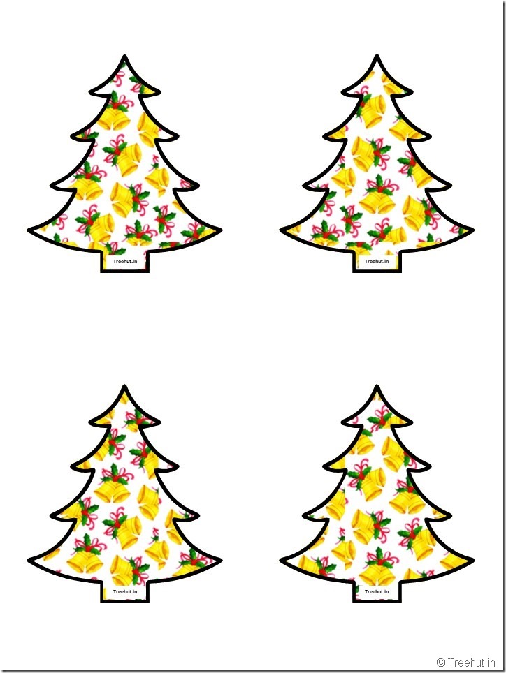 Free Christmas Tree Cutouts for Scrapbook, Bulletin Board (3)