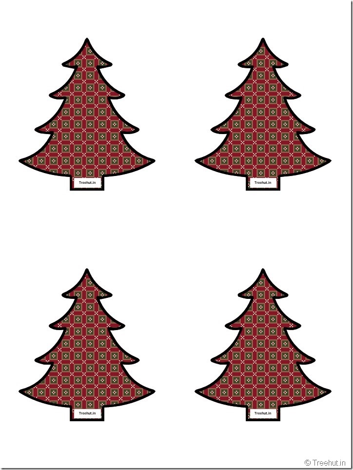 Free Christmas Tree Cutouts for Scrapbook, Bulletin Board (30)