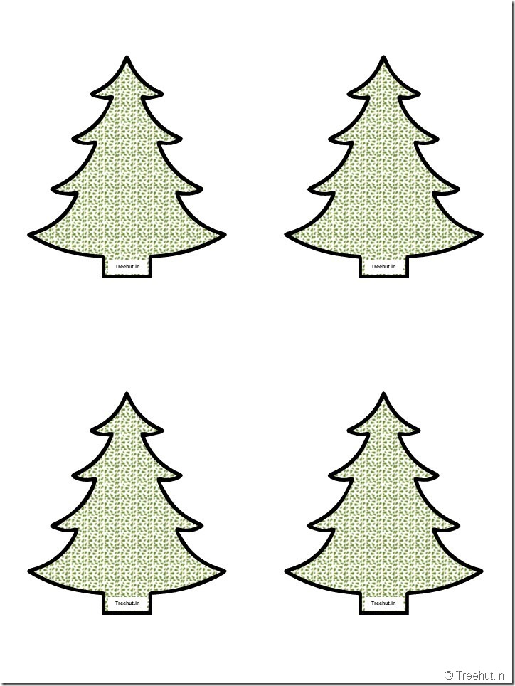Free Christmas Tree Cutouts for Scrapbook, Bulletin Board (35)