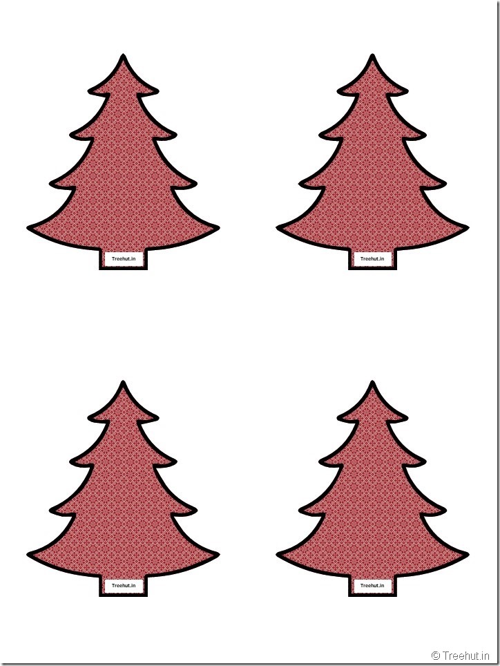 Free Christmas Tree Cutouts for Scrapbook, Bulletin Board (40)