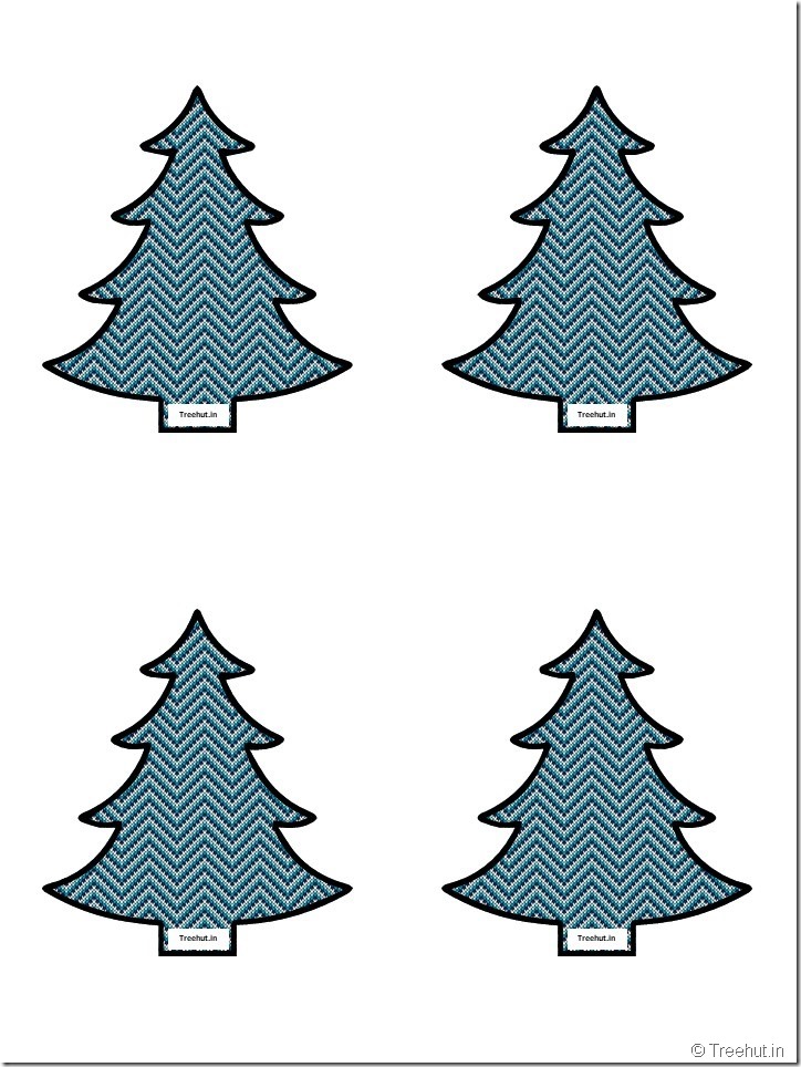 Free Christmas Tree Cutouts for Scrapbook, Bulletin Board (41)