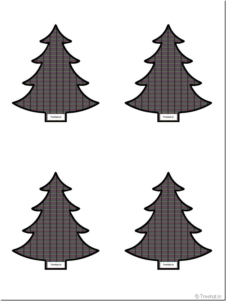 Free Christmas Tree Cutouts for Scrapbook, Bulletin Board (42)