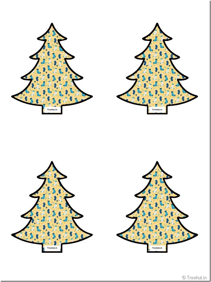 Free Christmas Tree Cutouts for Scrapbook, Bulletin Board (45)