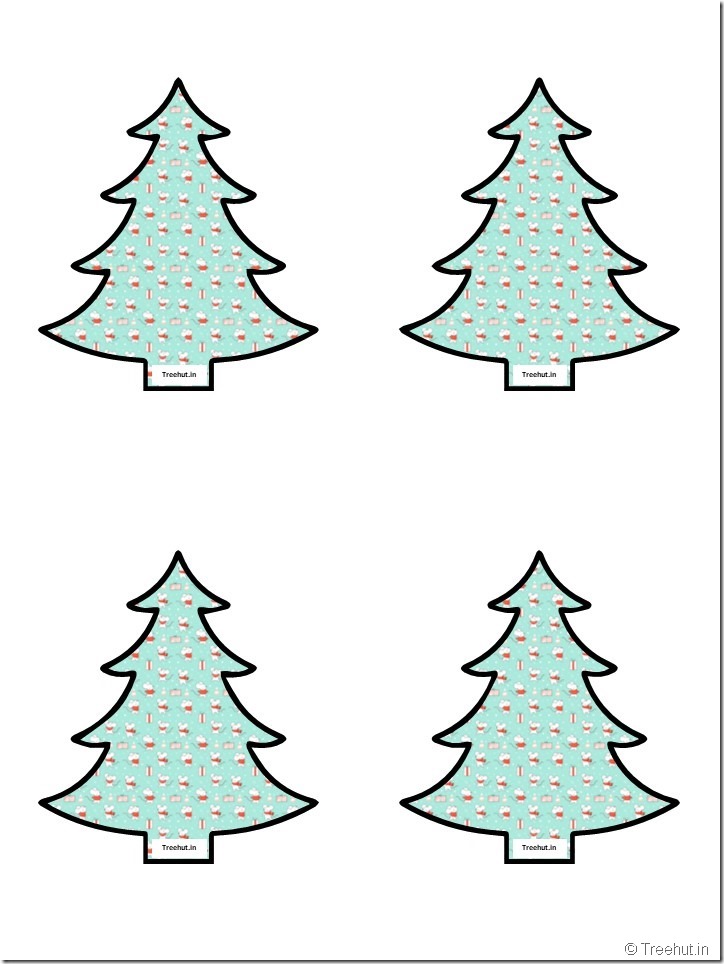 Free Christmas Tree Cutouts for Scrapbook, Bulletin Board (46)
