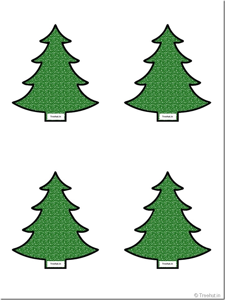 Free Christmas Tree Cutouts for Scrapbook, Bulletin Board (48)