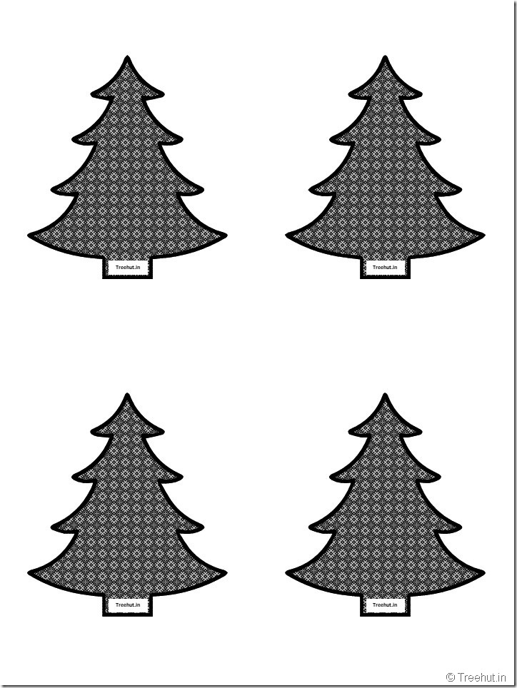 Free Christmas Tree Cutouts for Scrapbook, Bulletin Board (50)