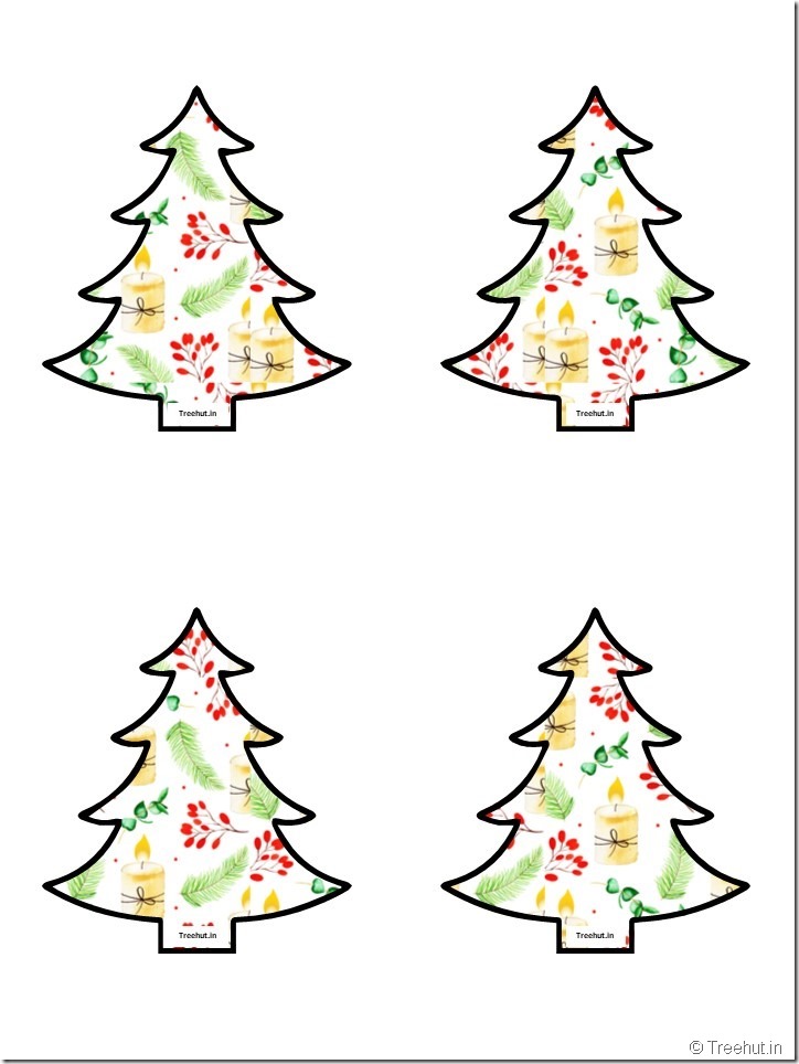 Free Christmas Tree Cutouts for Scrapbook, Bulletin Board (51)