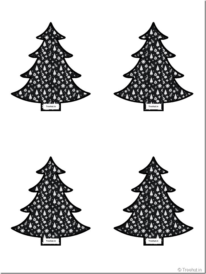 Free Christmas Tree Cutouts for Scrapbook, Bulletin Board (9)