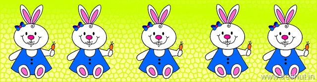 Easter bunny clipart illustration