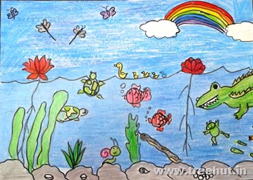 child art by farha naaz study hall school lucknow india
