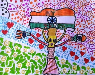 Independence Day art by Shambhavi Dikshit Lucknow India