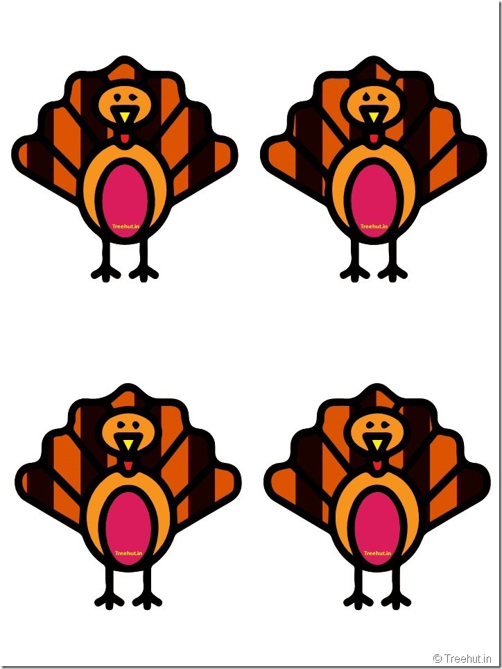 Free Turkey Thanksgiving Decorations Printables (11)