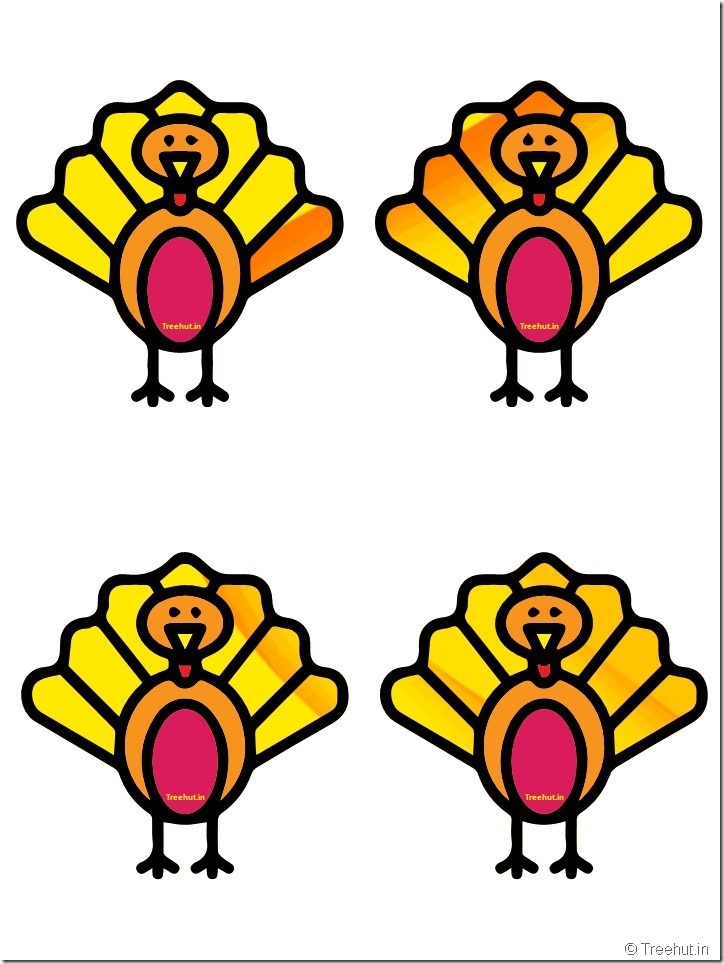 Free Turkey Thanksgiving Decorations Printables (12)