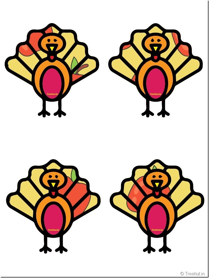 Free Turkey Thanksgiving Decorations Printables (13)