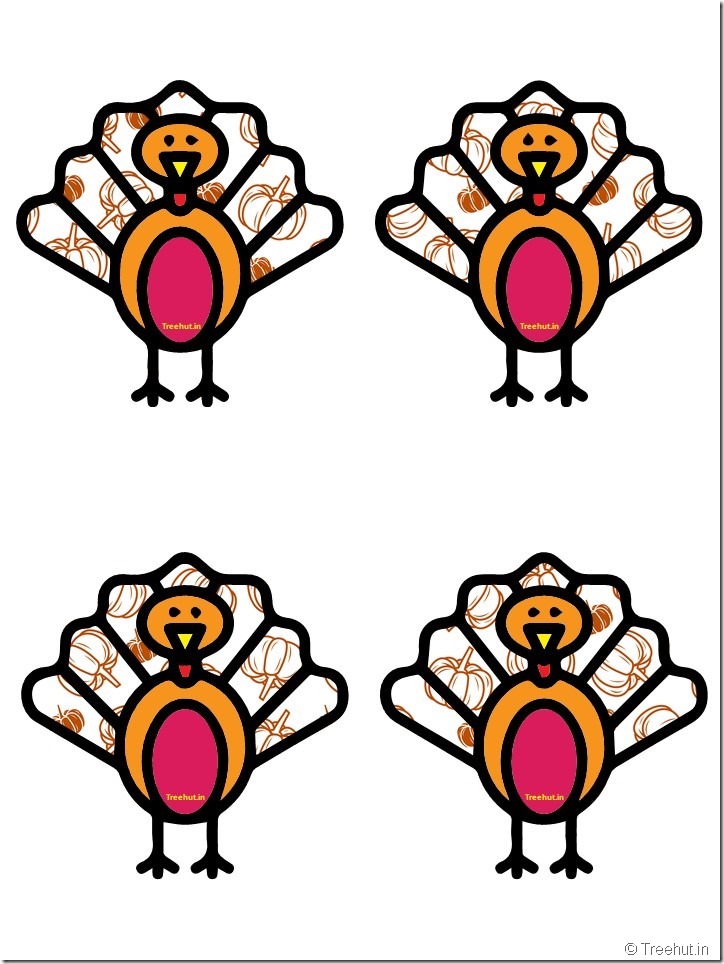 Free Turkey Thanksgiving Decorations Printables (14)