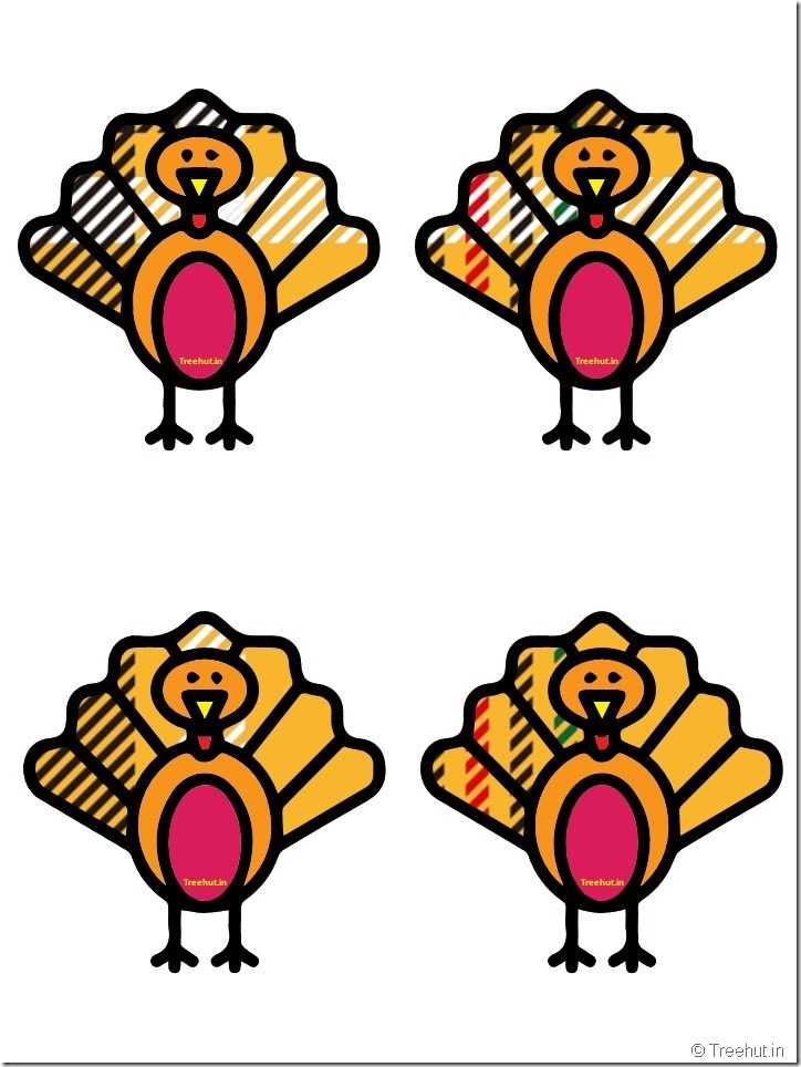 Free Turkey Thanksgiving Decorations Printables (19)