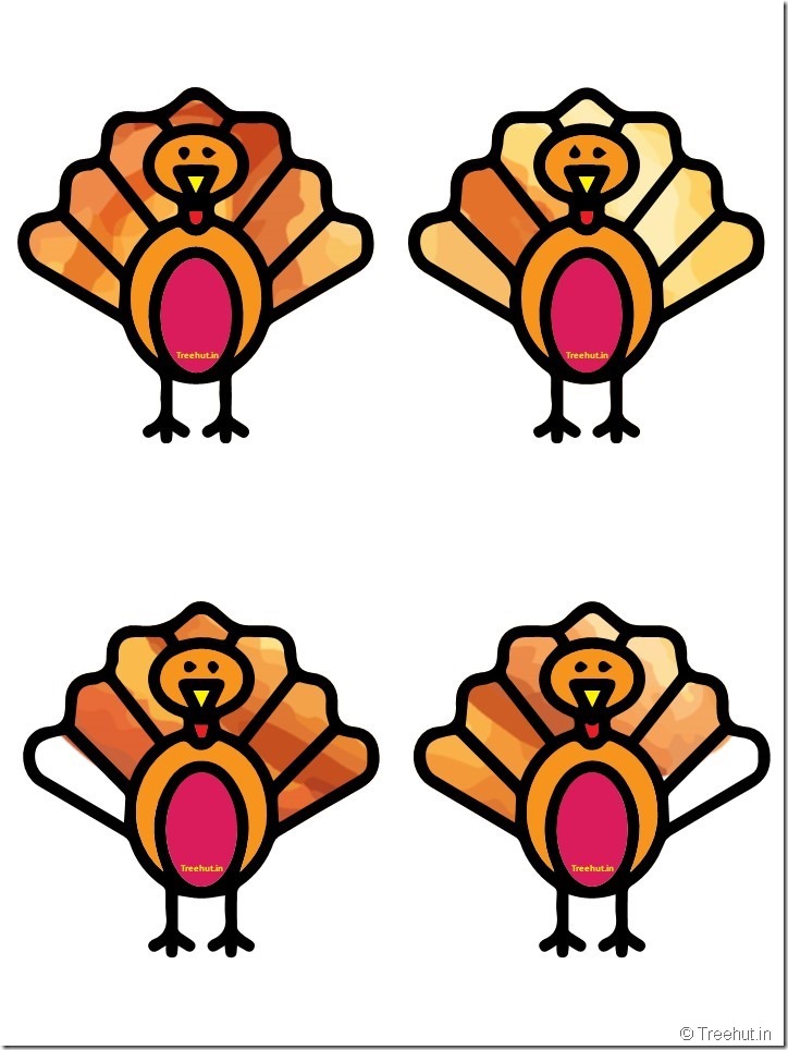 Free Turkey Thanksgiving Decorations Printables (23)