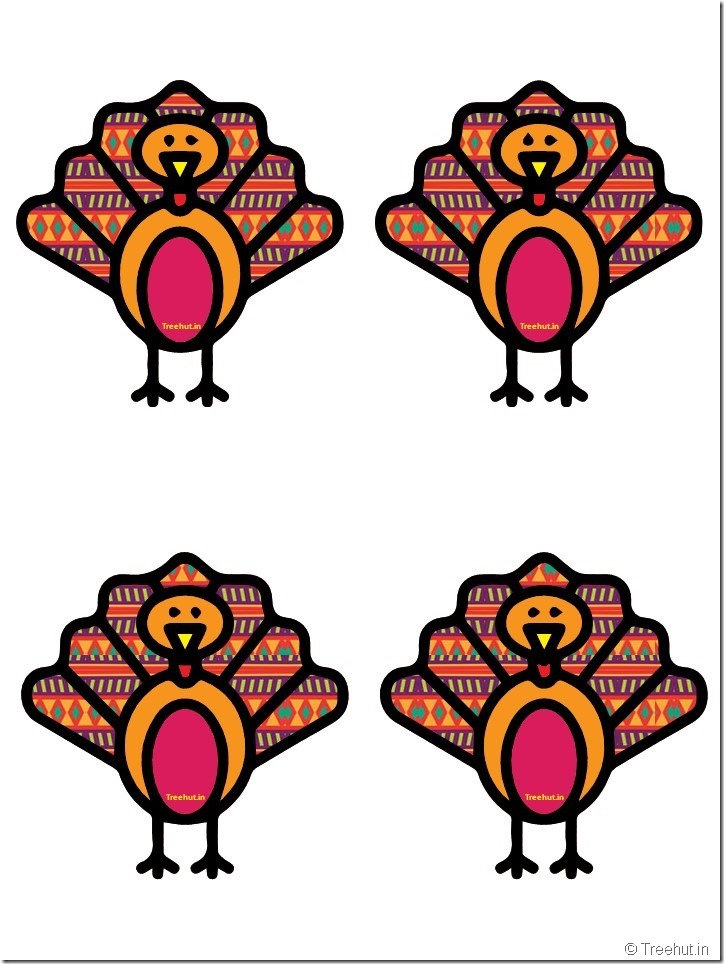 Free Turkey Thanksgiving Decorations Printables (25)